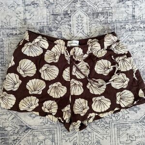 Abercrombie & Fitch Brown Shell-Print Women’s Drawstring Shorts
